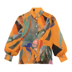 Blouse manches Ballon Dancing Wood Orange