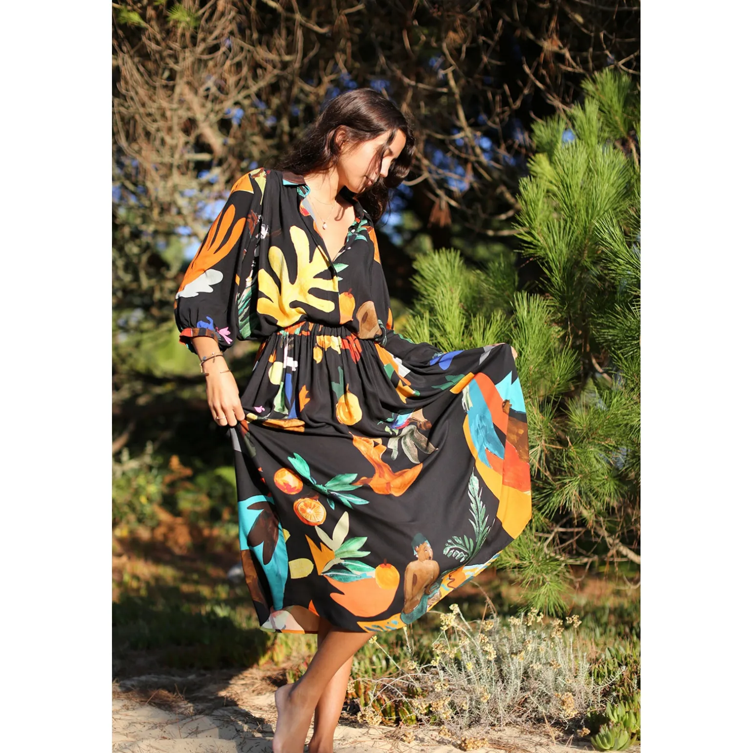 BLOUSE Nero Frutad