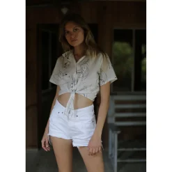 Chemise crop Esquisse