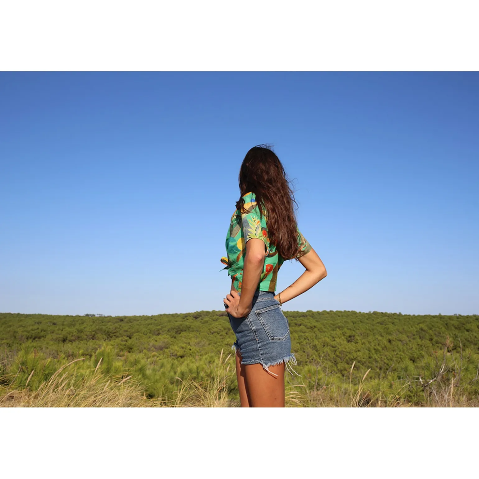 CHEMISE CROP Paraiso Verde