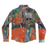 CHEMISE EN COTON SOIE Monkey Trees Red