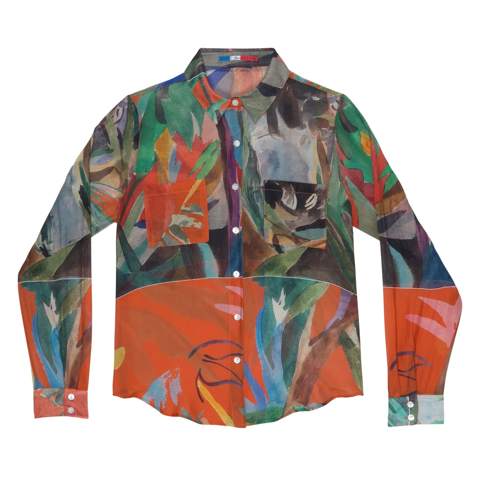 CHEMISE EN COTON SOIE Monkey Trees Red