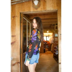 CHEMISE EN COTON SOIE Nero Frutad