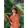 CHEMISE EN COTON SOIE Tangerine Red