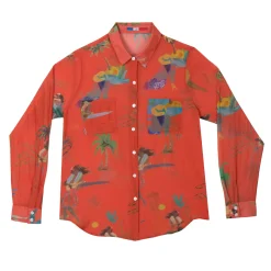 CHEMISE EN COTON SOIE Yukuleles Red