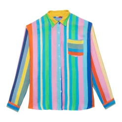 CHEMISE EN GAZE DE COTON PINK STRIPES ONE