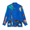 CHEMISE EN LIN AQUA PAINT BLUE