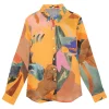 Chemise en lin Dancing Wood Orange