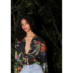 CHEMISE EN LIN FEMMES LUXE NOIR