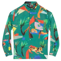 CHEMISE EN LIN GREEN MOON FLASH