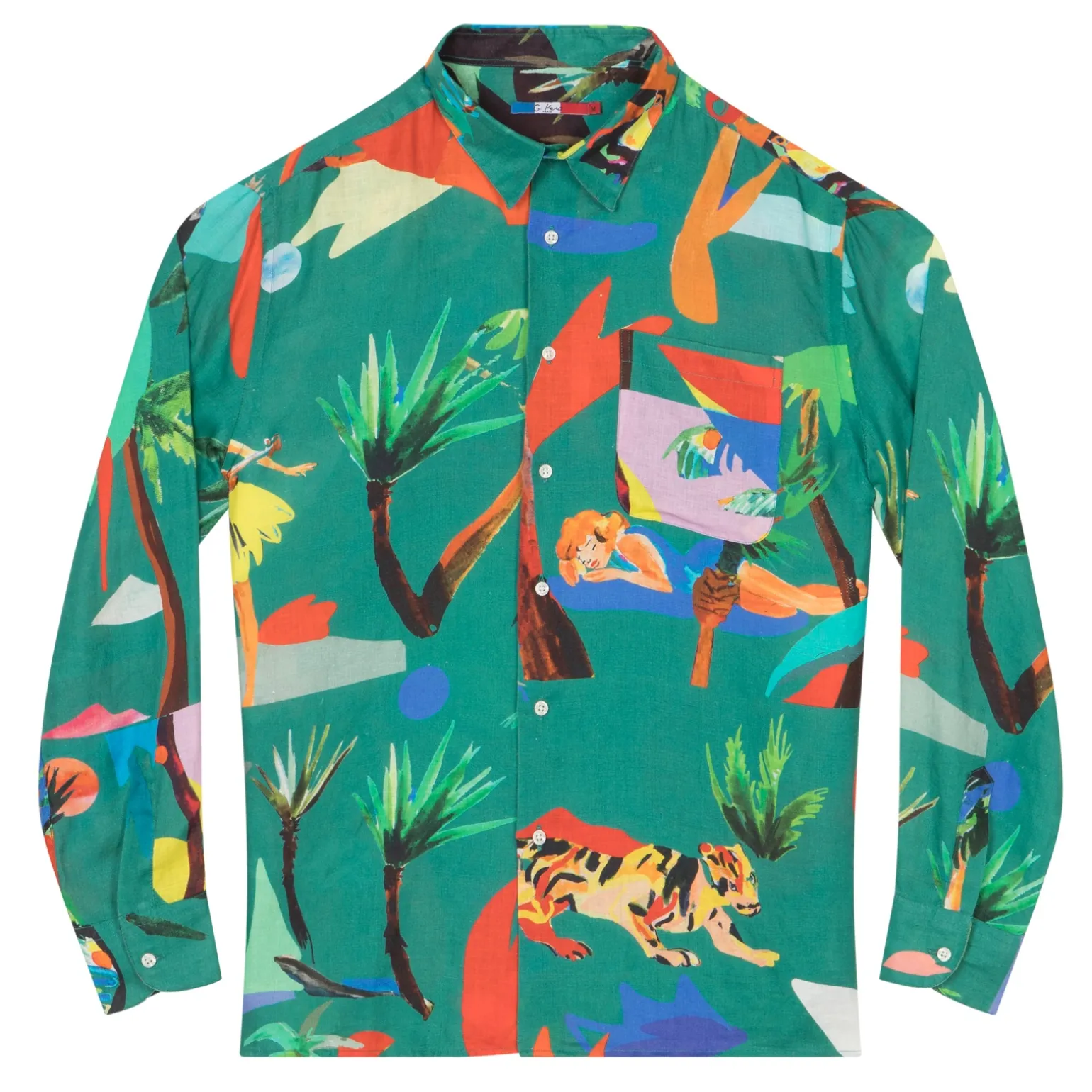 CHEMISE EN LIN GREEN MOON FLASH