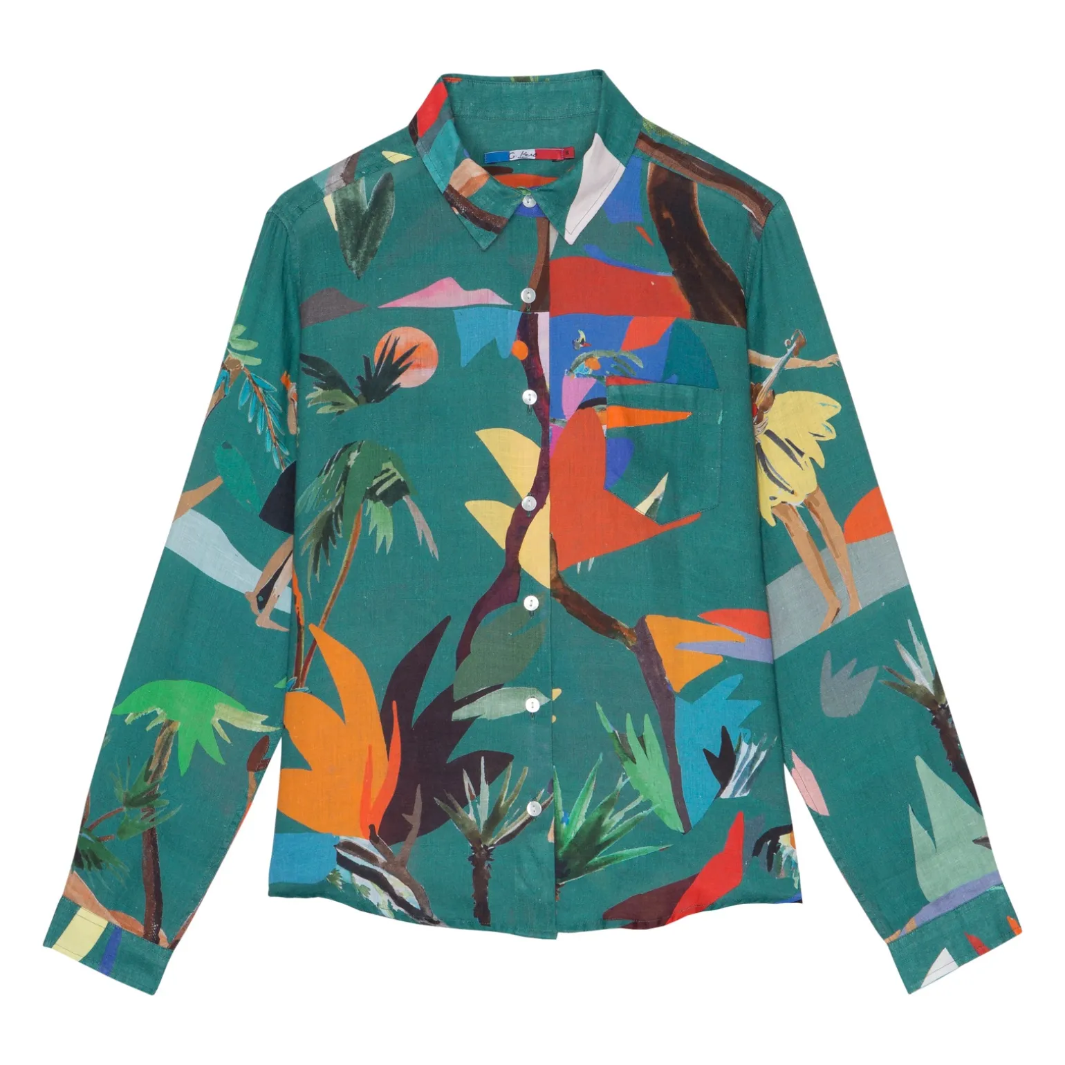 CHEMISE EN LIN Green Moon