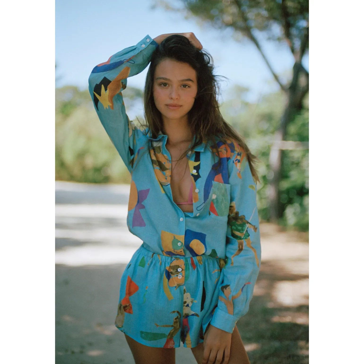 CHEMISE EN LIN MUSIC CUT SKY
