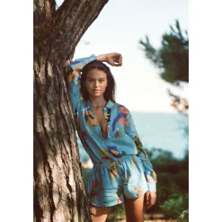 CHEMISE EN LIN MUSIC CUT SKY