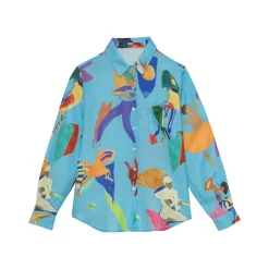 CHEMISE EN LIN MUSIC CUT SKY