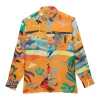 CHEMISE EN LIN ORANGE BOAT MUSIC