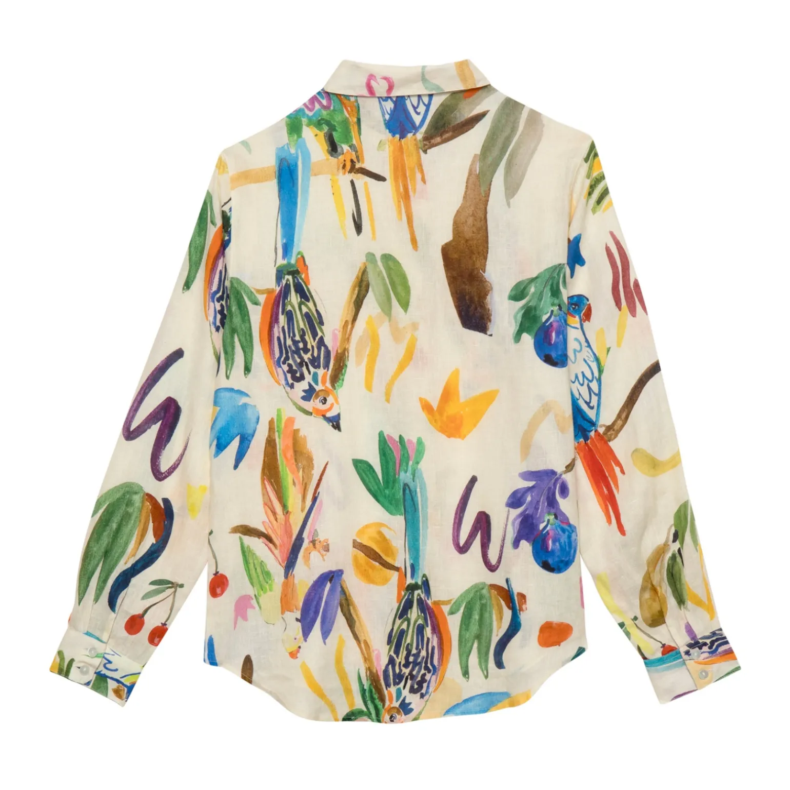 CHEMISE EN LIN PERRUCHES