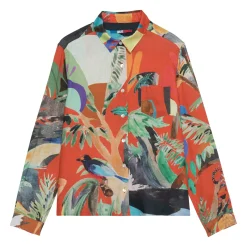CHEMISE EN LIN ROJO