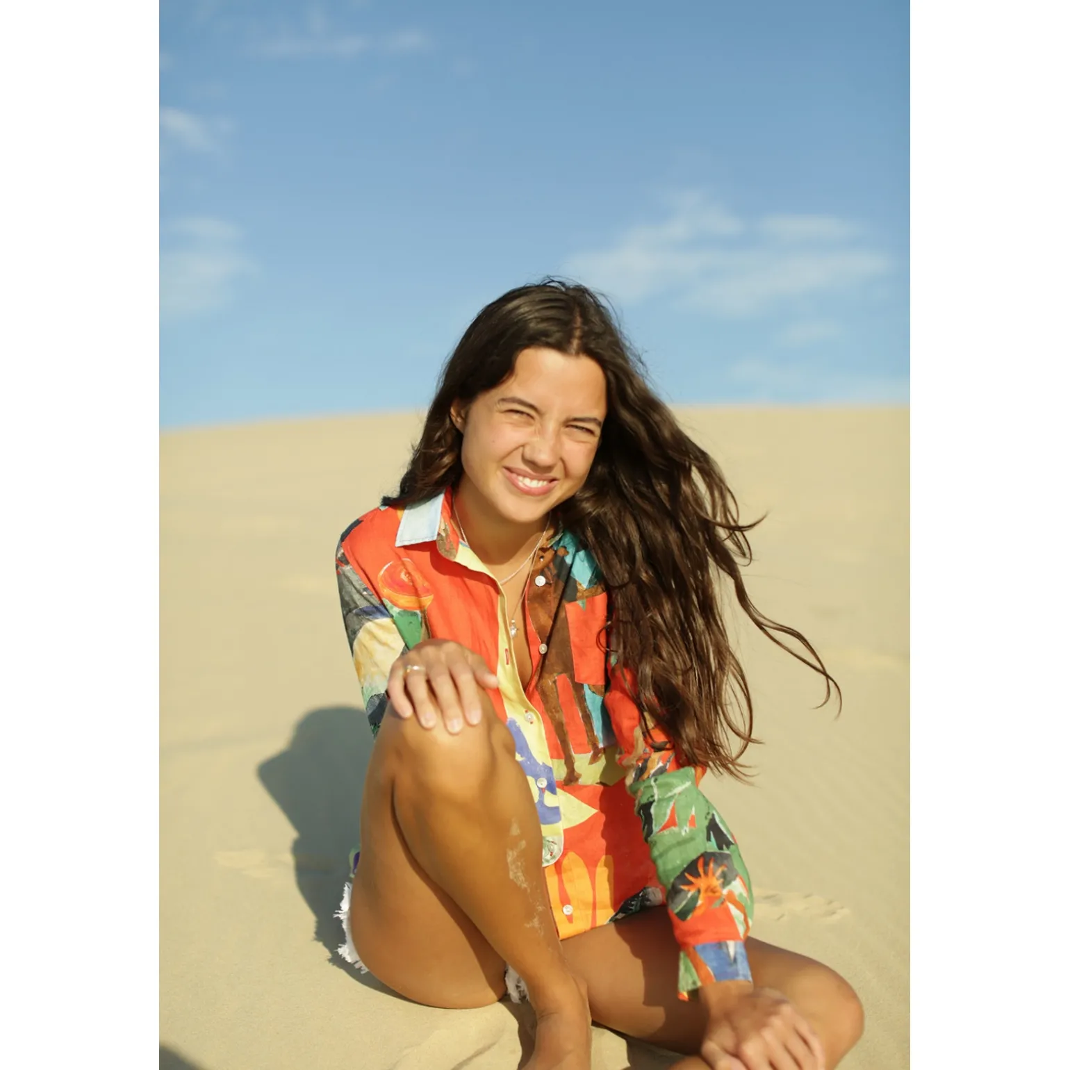 CHEMISE EN LIN ROJO