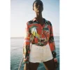 CHEMISE EN SOIE Jungle Sauvage Red