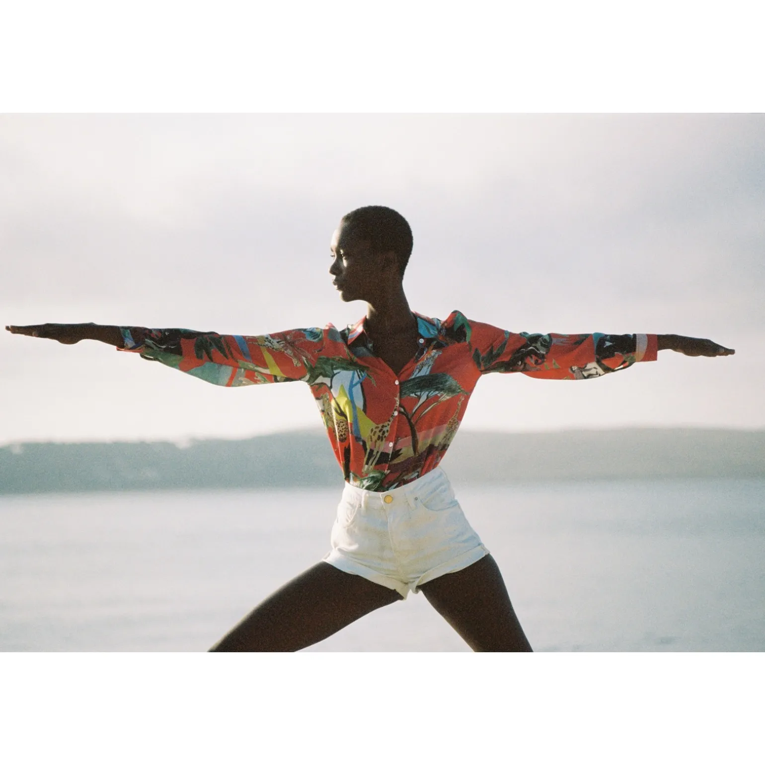 CHEMISE EN SOIE Jungle Sauvage Red