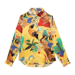 Chemise en soie Le bain jaune