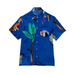 CHEMISE HAWAÏENNE AQUA PAINT BLUE