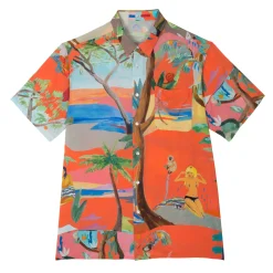 CHEMISE HAWAÏENNE PALM BEACH RED