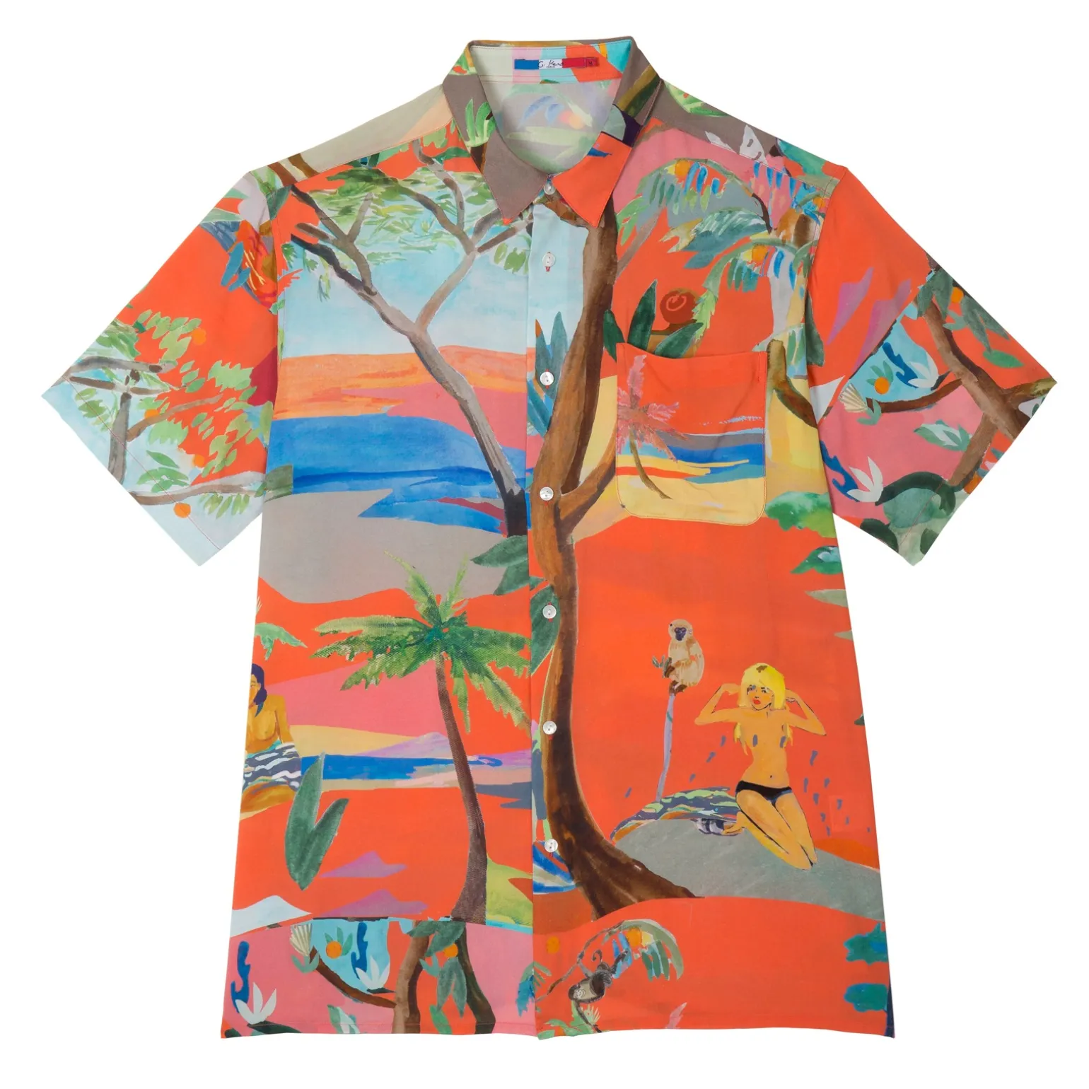 CHEMISE HAWAÏENNE PALM BEACH RED