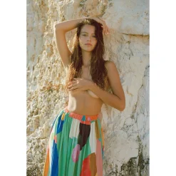 JUPE MOSAICA VERDE