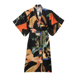 Kimono Dancing Wood Black