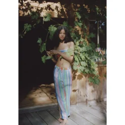 PANTALON EN LIN CANELLE