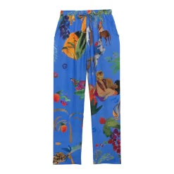 PANTALON EN LIN FEMMES LUXE BLEU
