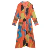 ROBE CAPRI RAINBOW ROUGE