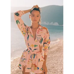 SHORT EN GAZE DE COTON ABRA ROSSA
