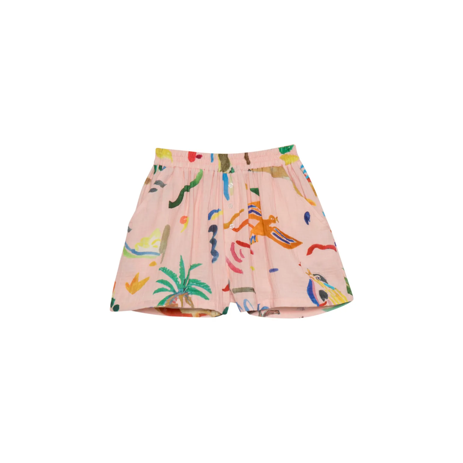 SHORT EN GAZE DE COTON ABRA ROSSA