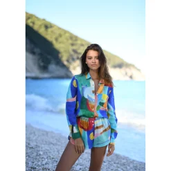 SHORT EN LIN METISSE
