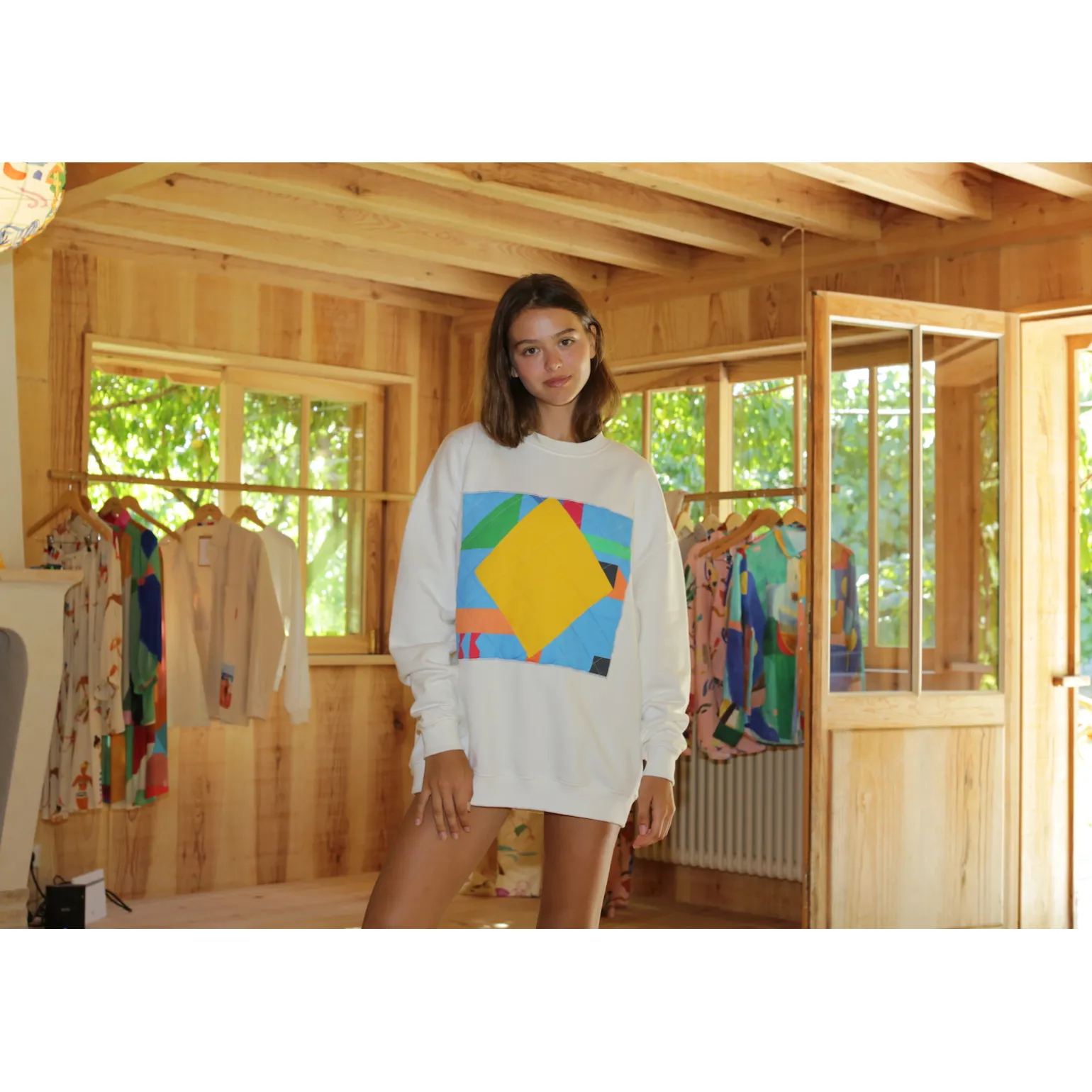 SWEAT-SHIRT OVERSIZE PATCHWORK