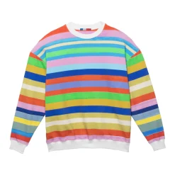 SWEAT-SHIRT OVERSIZE PINK STRIPES ONE