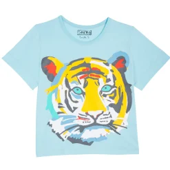 TEE SHIRT Tiger Face Blue