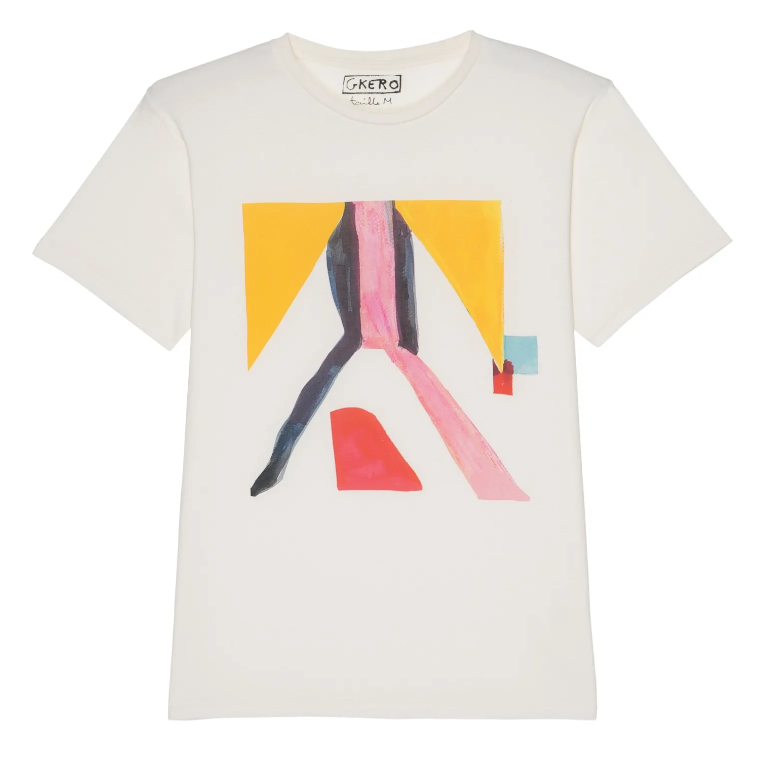 TEE SHIRT YELLOW PINK BLACK